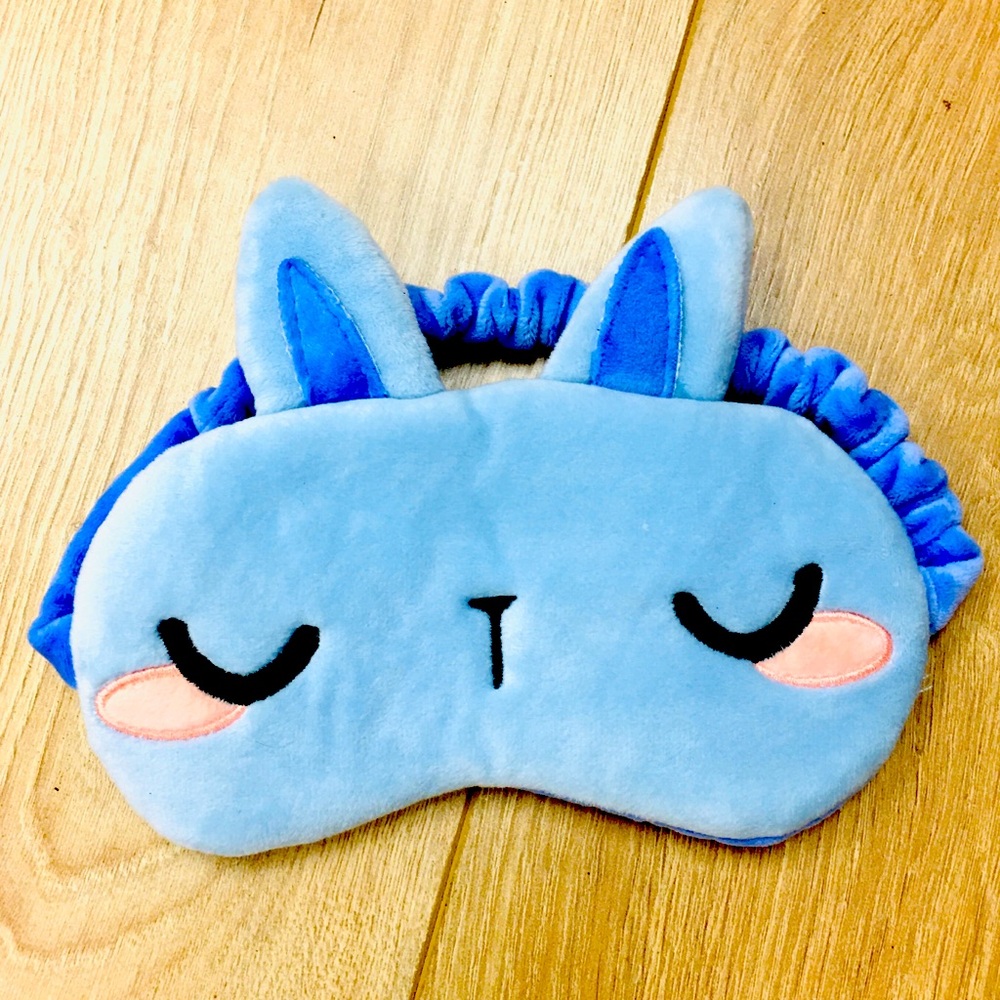 Blue Bunny Sleep Mask for Kids